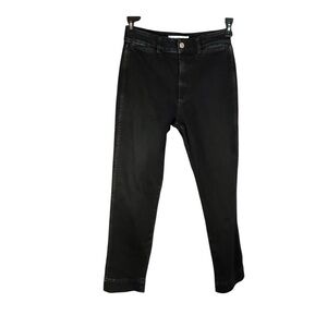 AMO Anthropologie Denim Size 28 High Rise Ankle Crop AUDREY Jeans Black Magic